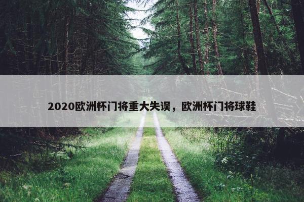 2020欧洲杯门将重大失误，欧洲杯门将球鞋