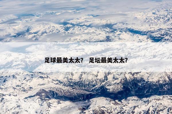 足球最美太太？ 足坛最美太太？