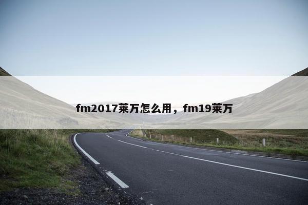 fm2017莱万怎么用，fm19莱万