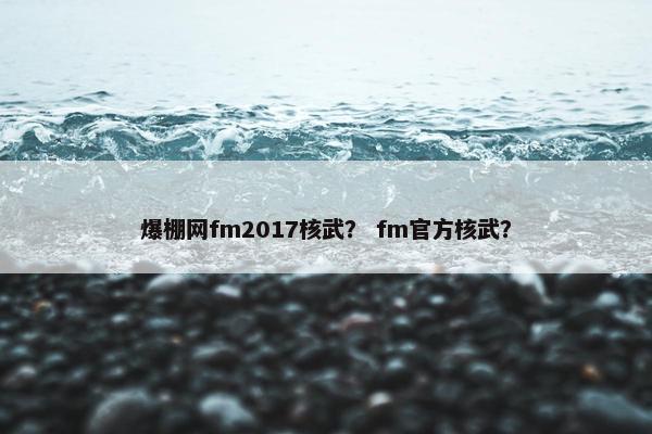 爆棚网fm2017核武？ fm官方核武？