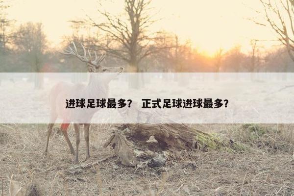 进球足球最多？ 正式足球进球最多？