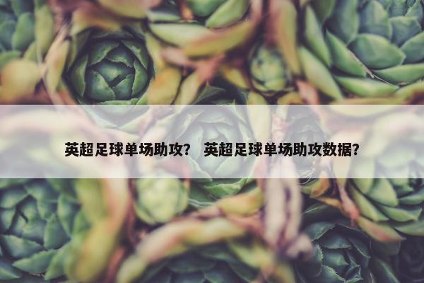 英超足球单场助攻？ 英超足球单场助攻数据？
