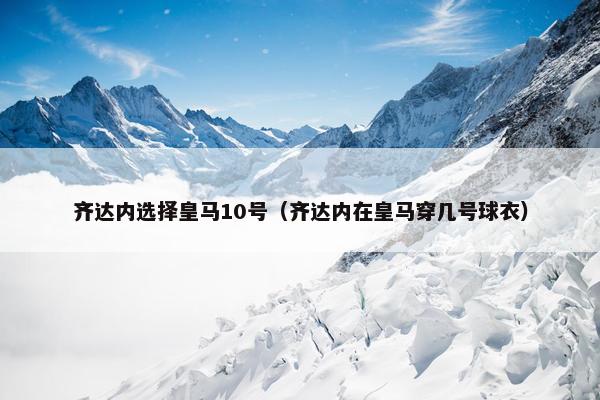 齐达内选择皇马10号（齐达内在皇马穿几号球衣）