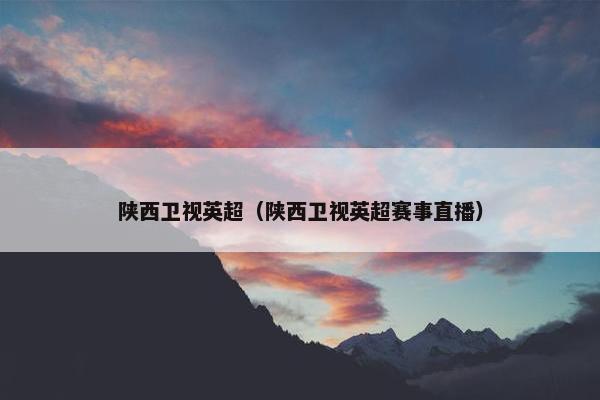 陕西卫视英超（陕西卫视英超赛事直播）