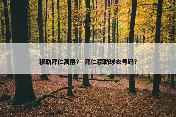 穆勒拜仁高层？ 拜仁穆勒球衣号码？