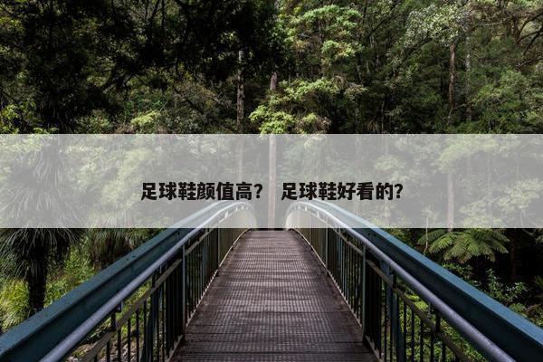 足球鞋颜值高？ 足球鞋好看的？