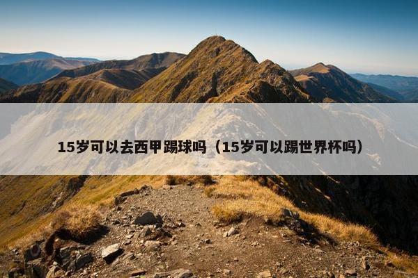 15岁可以去西甲踢球吗（15岁可以踢世界杯吗）