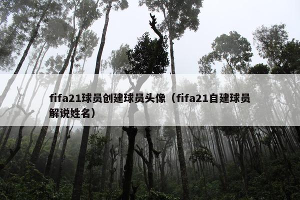 fifa21球员创建球员头像（fifa21自建球员解说姓名）