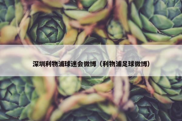 深圳利物浦球迷会微博（利物浦足球微博）