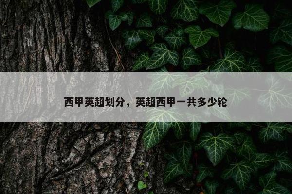 西甲英超划分，英超西甲一共多少轮