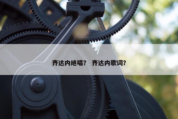 齐达内绝唱？ 齐达内歌词？