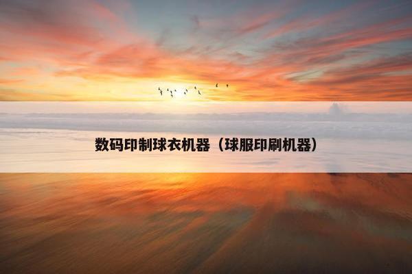 数码印制球衣机器（球服印刷机器）