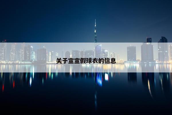 关于宣宣假球衣的信息