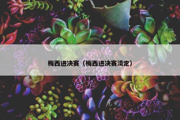 梅西进决赛（梅西进决赛淡定）