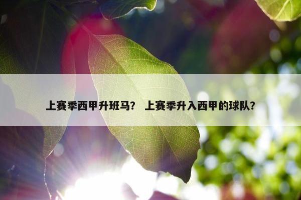 上赛季西甲升班马？ 上赛季升入西甲的球队？