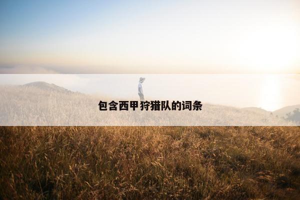 包含西甲狩猎队的词条