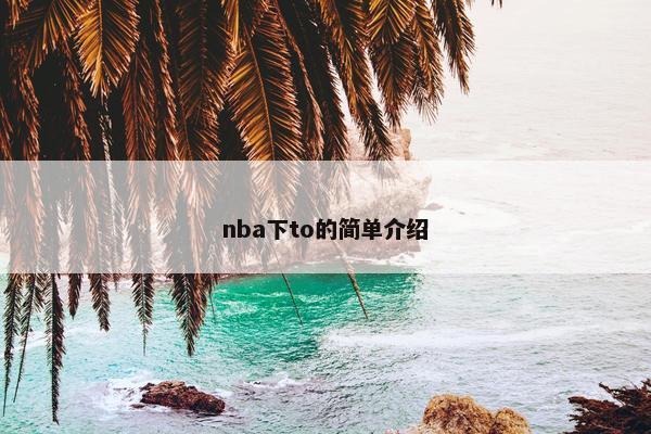 nba下to的简单介绍