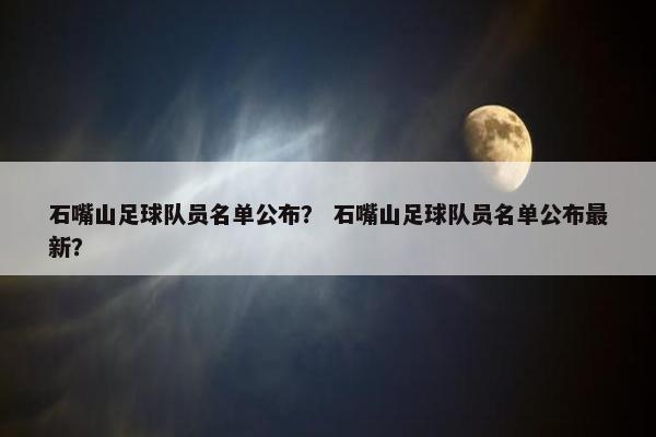 石嘴山足球队员名单公布？ 石嘴山足球队员名单公布最新？