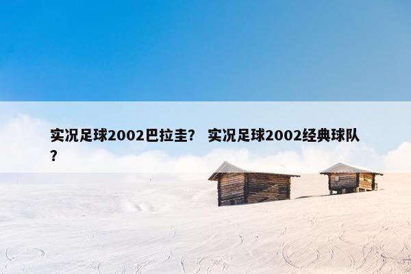 实况足球2002巴拉圭？ 实况足球2002经典球队？
