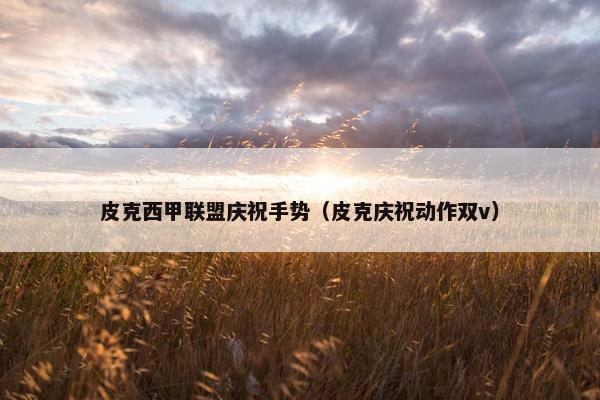 皮克西甲联盟庆祝手势（皮克庆祝动作双v）