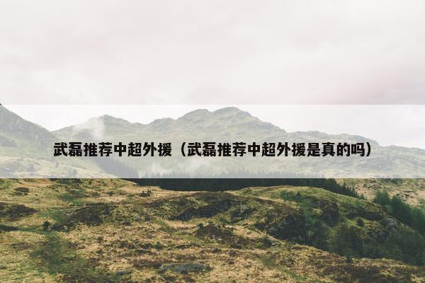 武磊推荐中超外援（武磊推荐中超外援是真的吗）
