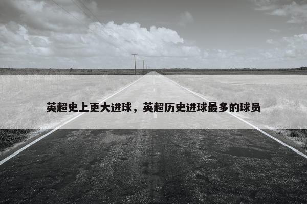 英超史上更大进球，英超历史进球最多的球员