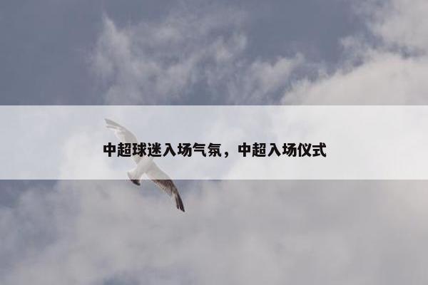 中超球迷入场气氛，中超入场仪式