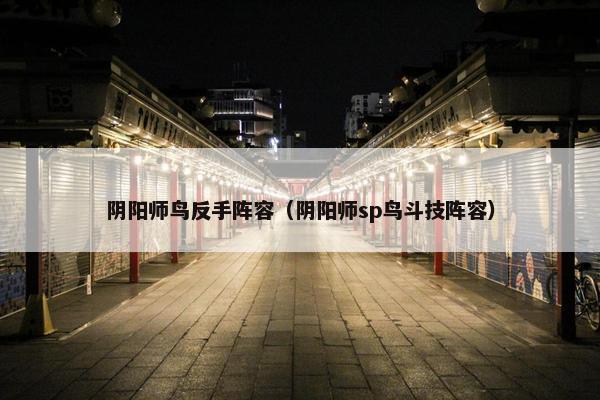 阴阳师鸟反手阵容（阴阳师sp鸟斗技阵容）