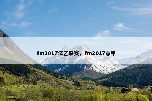 fm2017法乙联赛，fm2017意甲