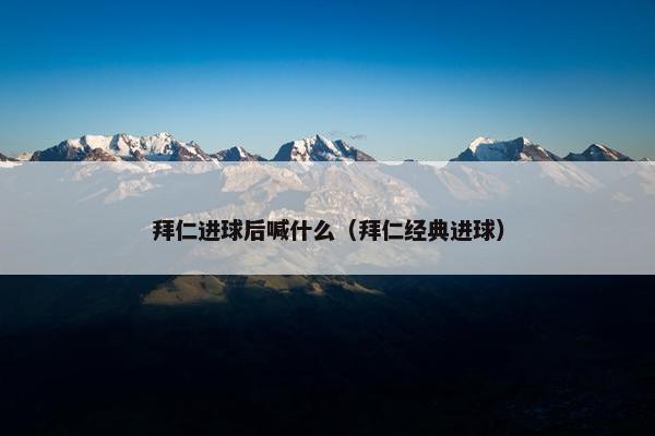 拜仁进球后喊什么（拜仁经典进球）