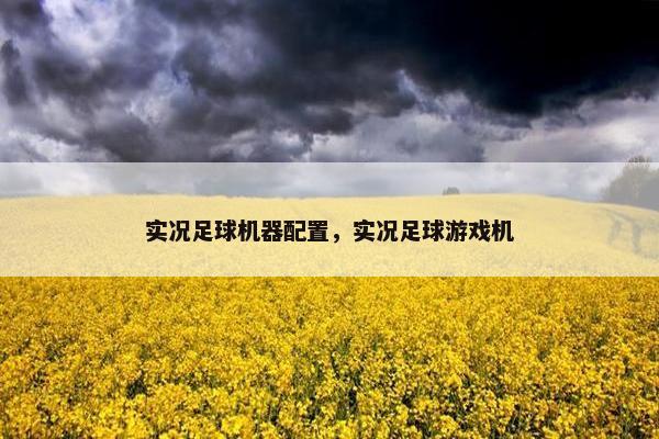实况足球机器配置，实况足球游戏机