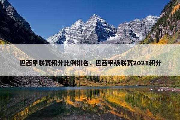 巴西甲联赛积分比例排名，巴西甲级联赛2021积分